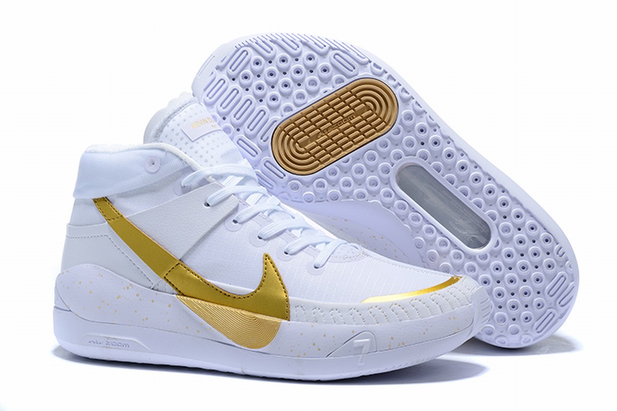 Nike KD 13 Shoes White Gold